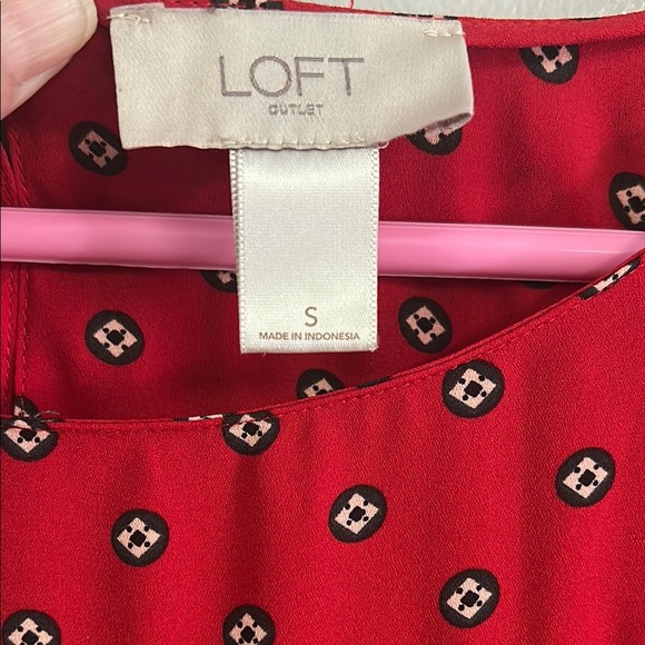 Red Patterned Women's Top - Picture 2 of 4